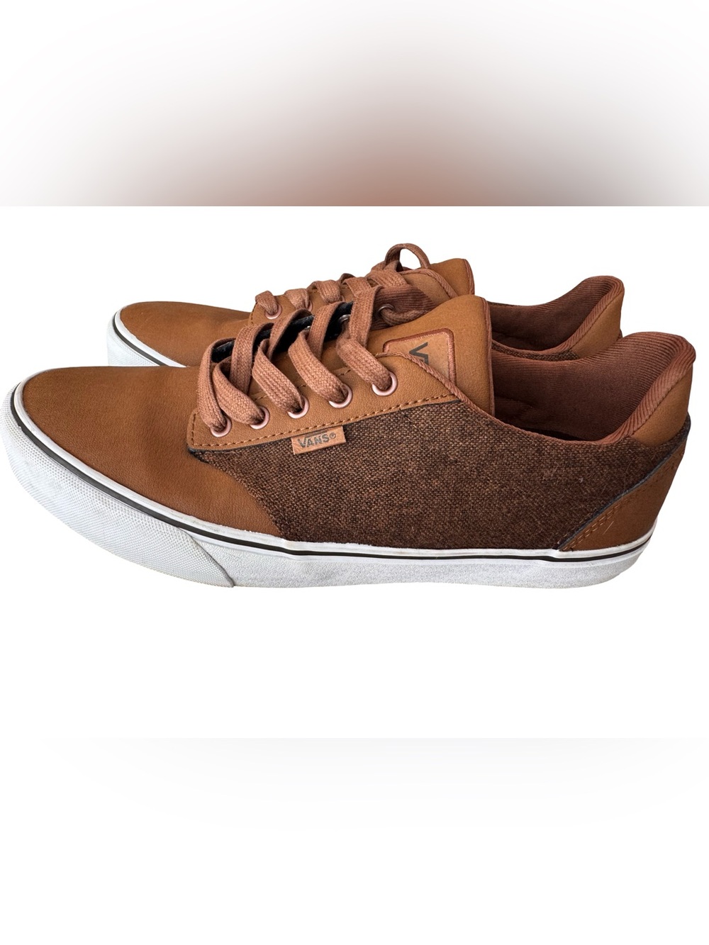 Vans Atwood Leather Brown Marshmallow Ortholite Men’s Size 11 #721356 Retro